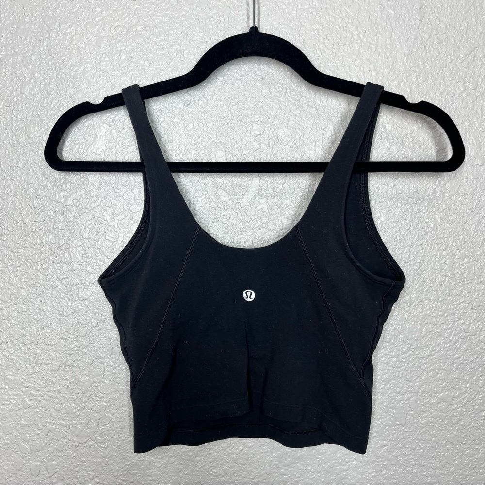 Lululemon Align Tank Top, Black, Women Size 4, Cropped V Neck Workout top - Picture 3 of 4